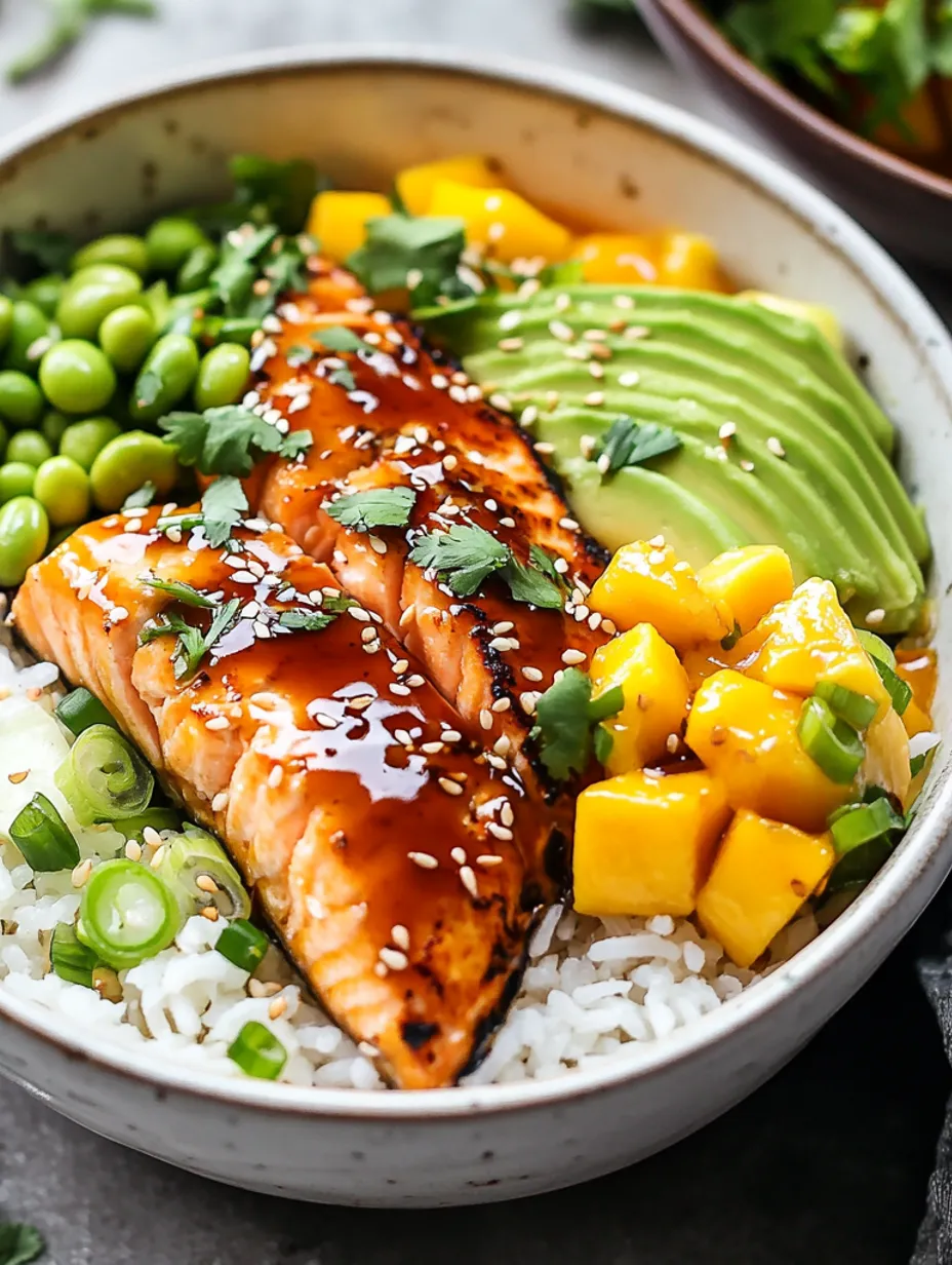 Bols de saumon teriyaki minute