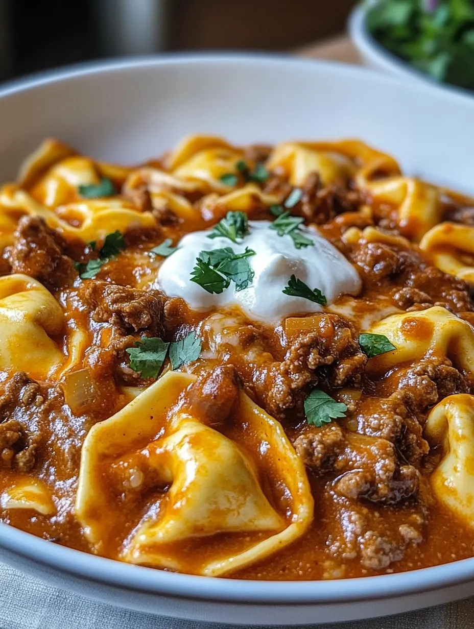 Plat de Tortellinis Enchiladas, Boeuf et Fromage
