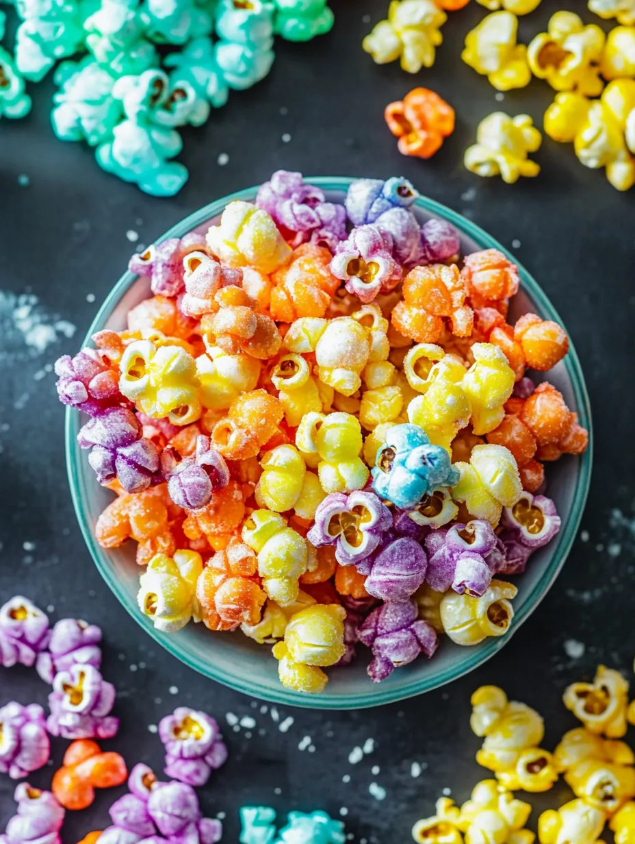 Popcorn Arc-en-ciel Facile