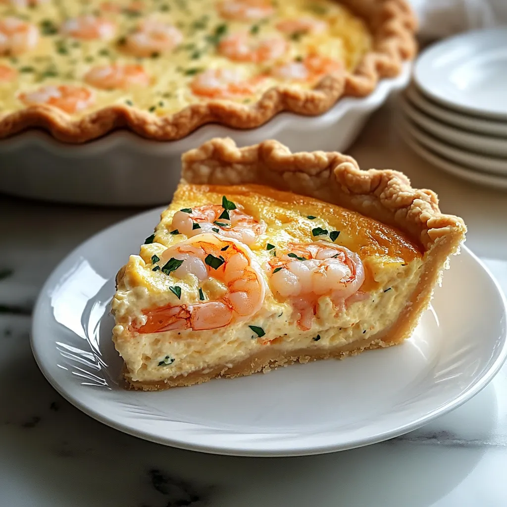 Zoom sur une tarte aux crevettes de la côte