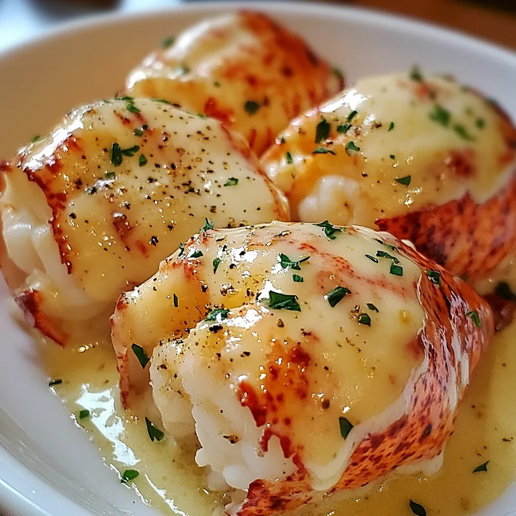 Zoom sur Queues de Homard Ail-Beurre Crémeuses
