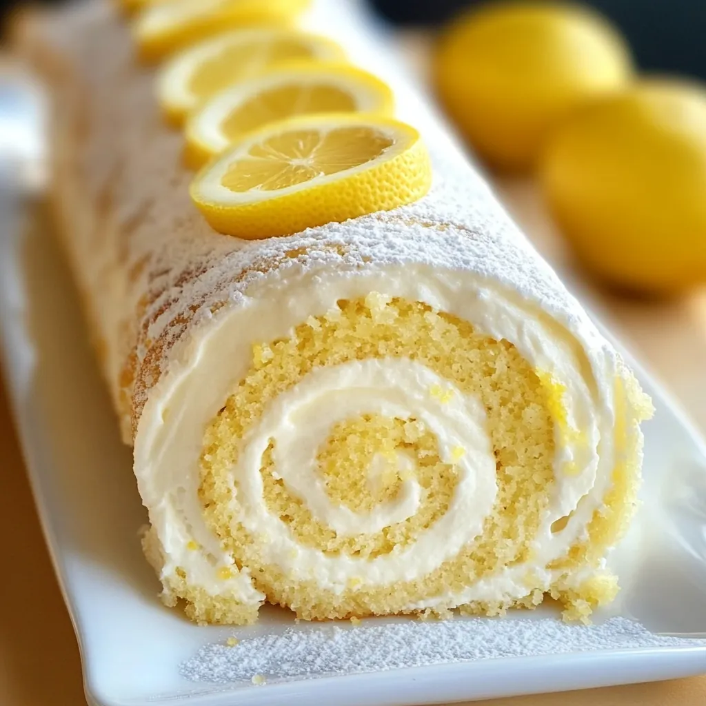 Gâteau roulé citron velours
