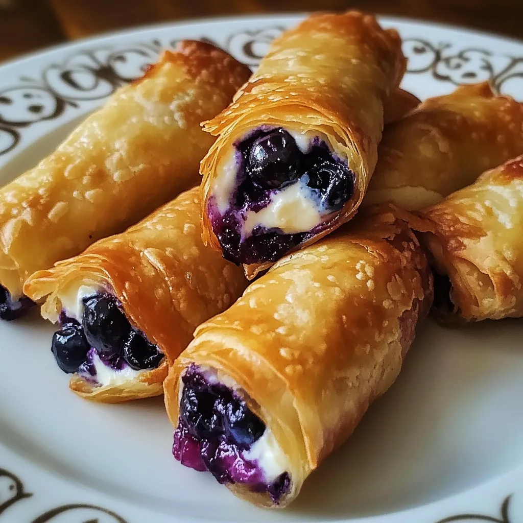 Rouleaux croustillants myrtille fromage frais
