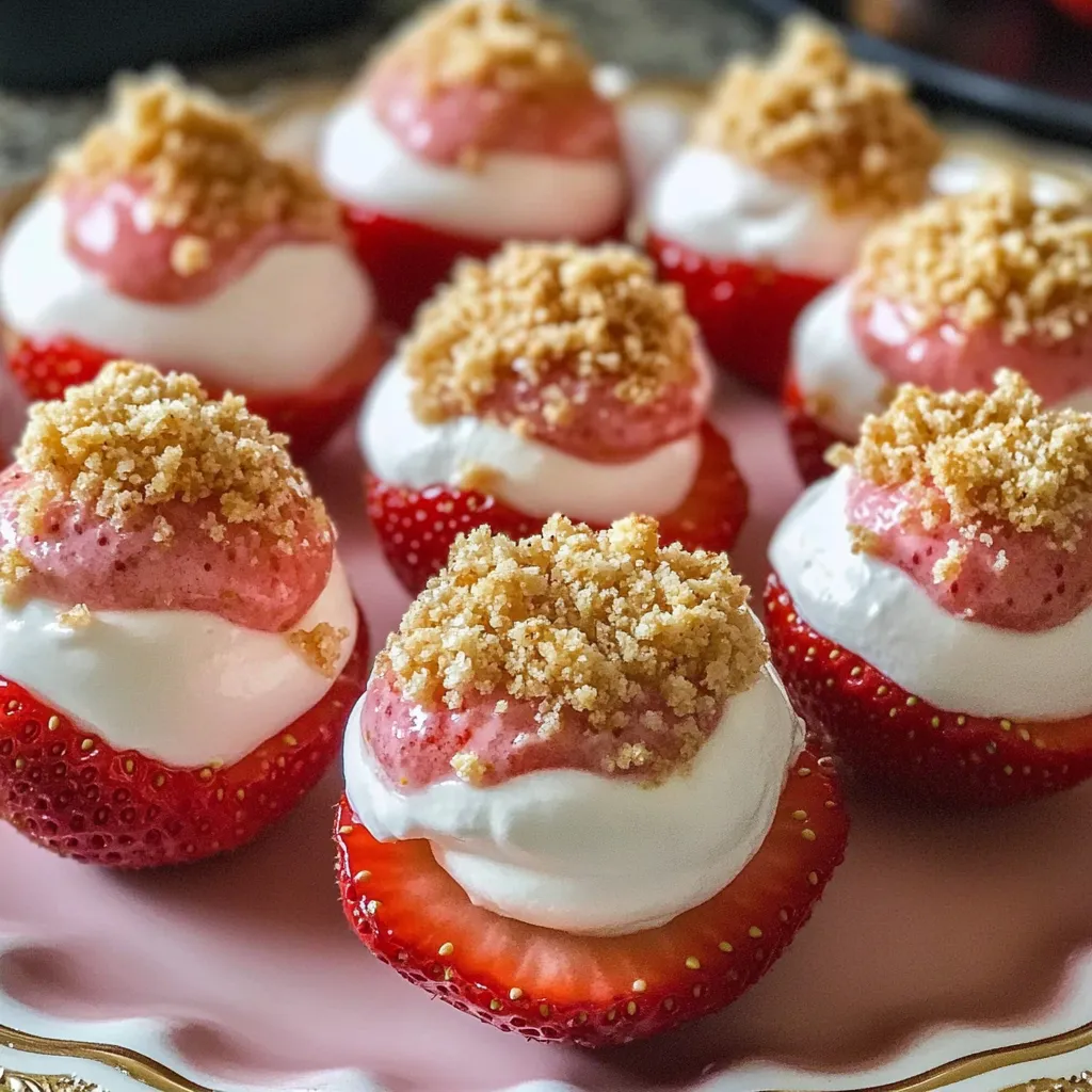 Zoom sur Fraises Farcies façon Cheesecake