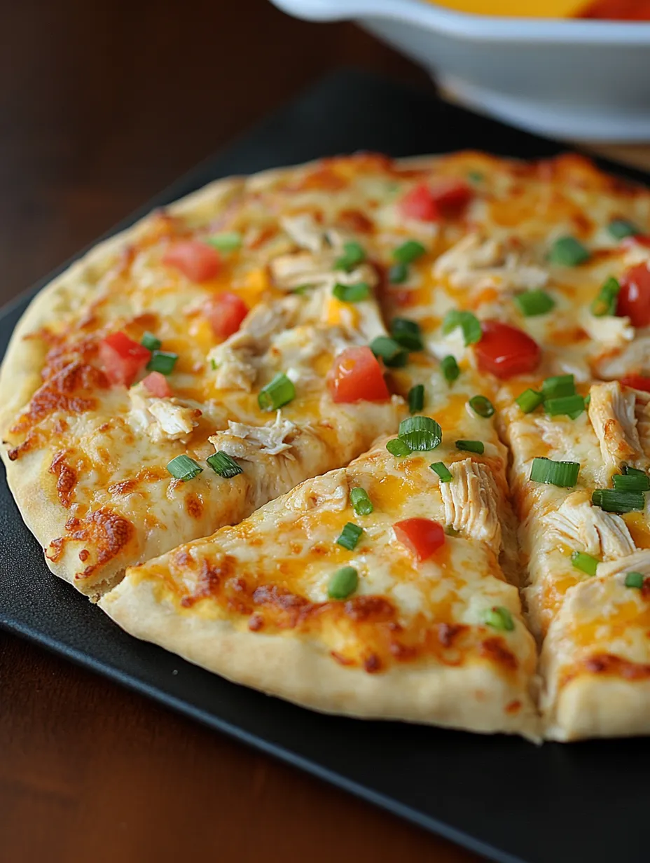 Pizza au poulet ranch irrésistible