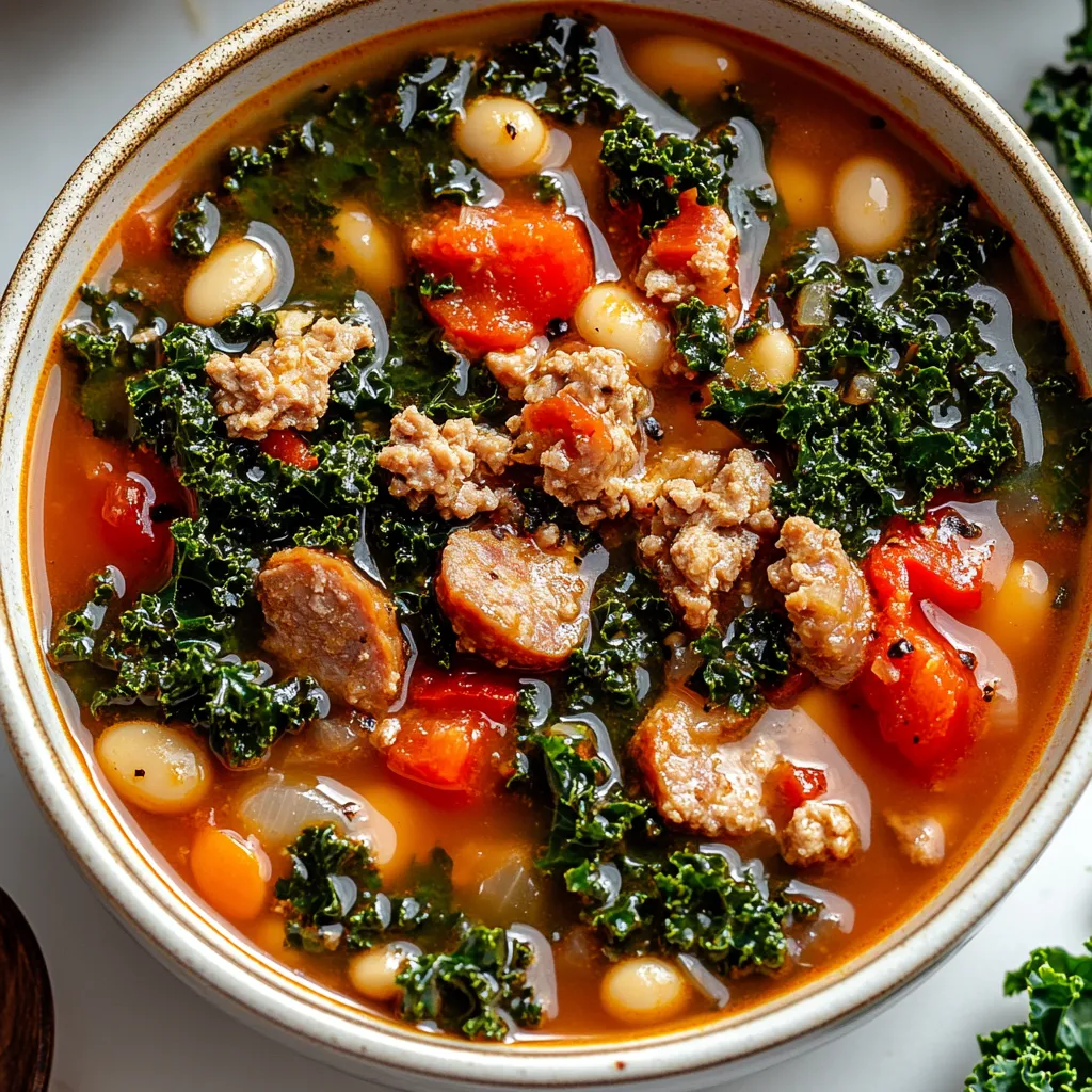 Soupe chou-saucisse