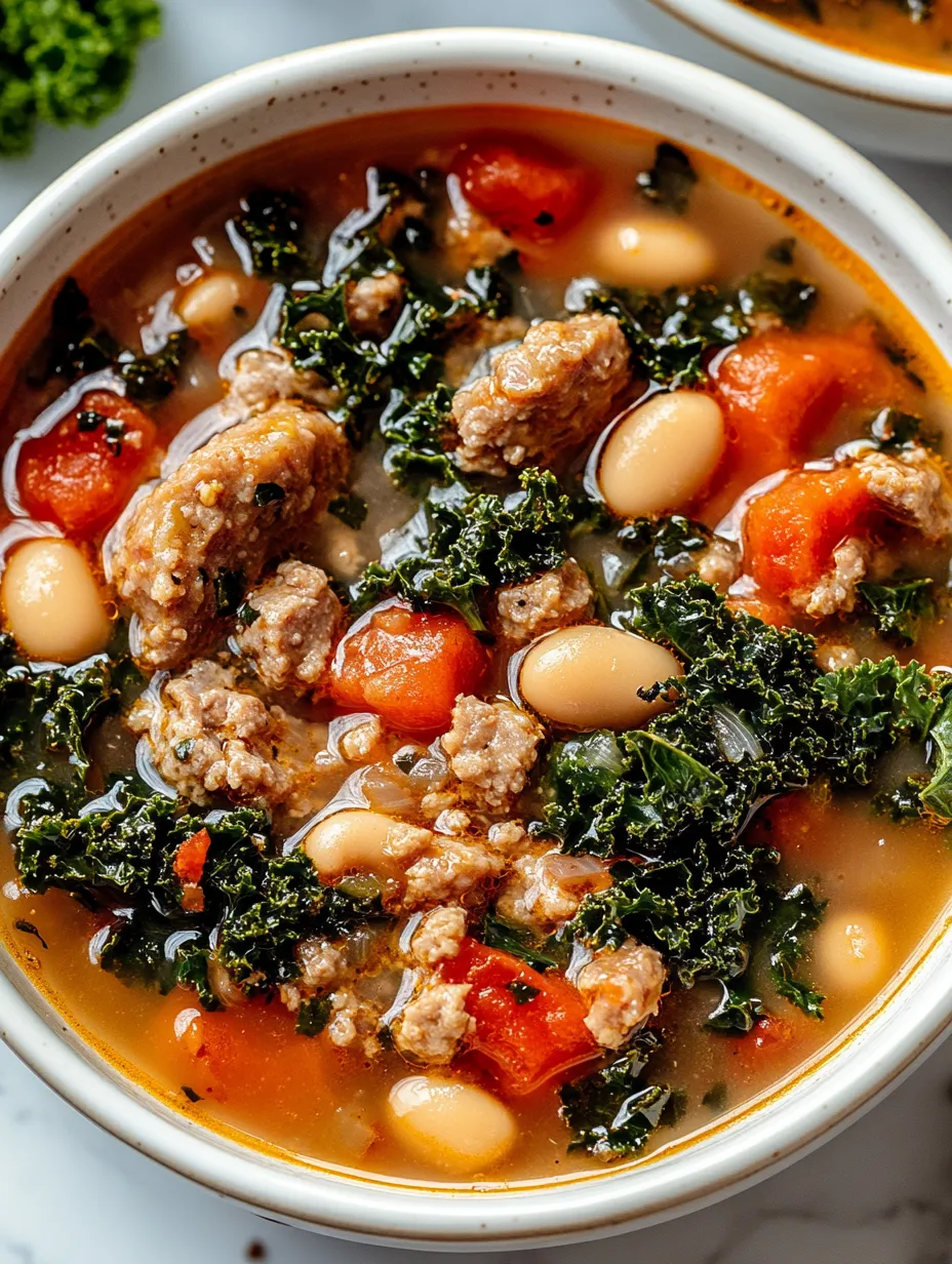 Soupe saucisse et chou kale