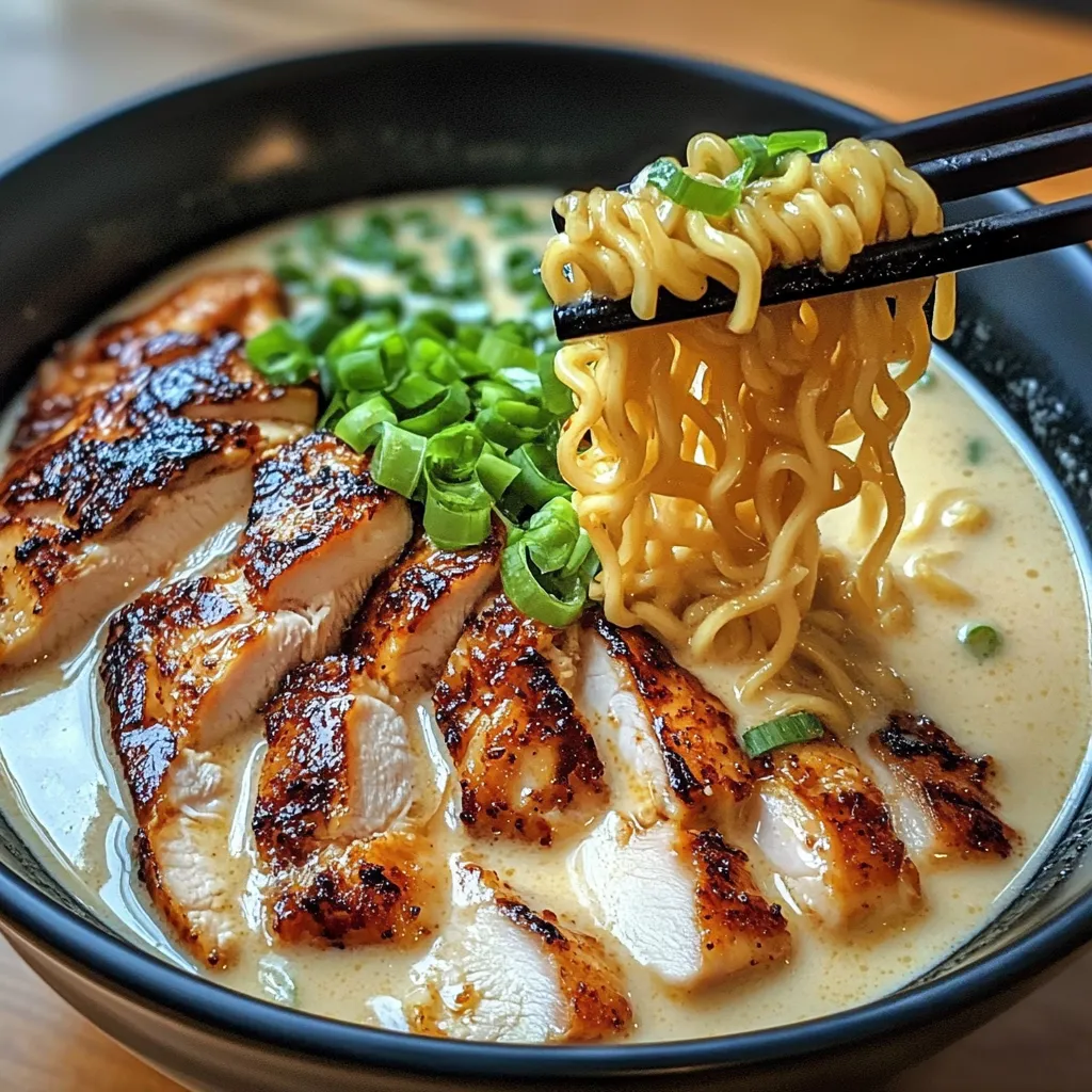 Ramen crémeux au poulet épicé