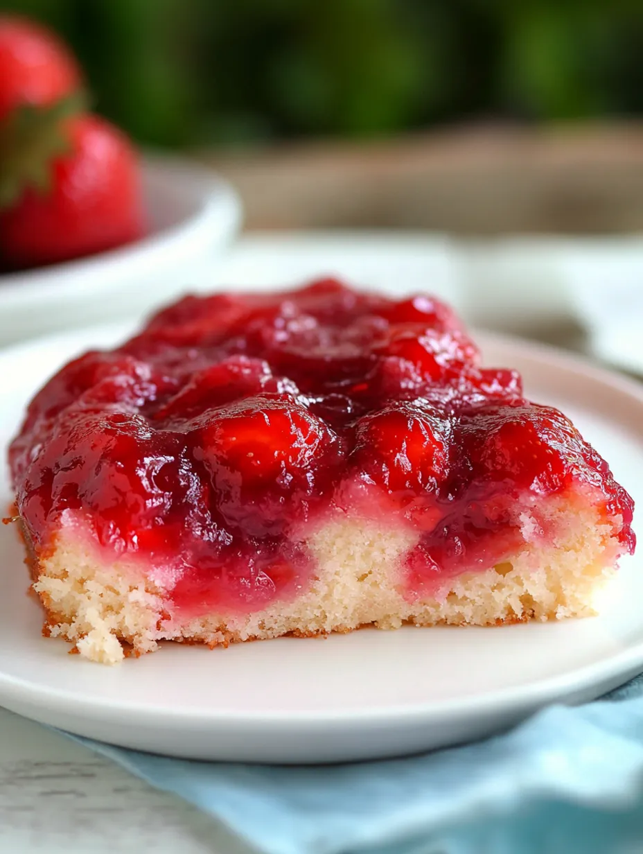 Gâteau Renversé aux Fraises