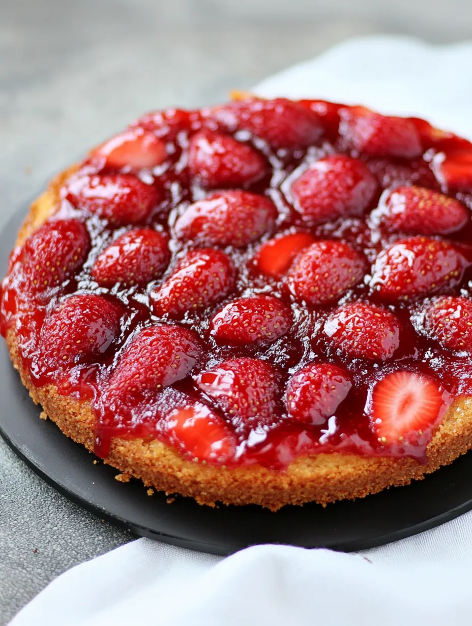 Gâteau Renversé Fraises Facile