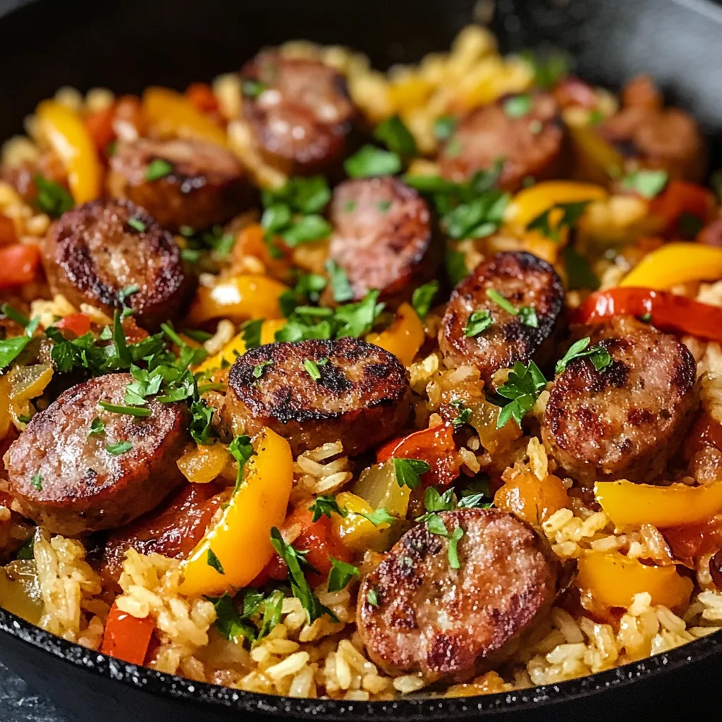 POÊLÉE SAUCISSE RIZ FACILE