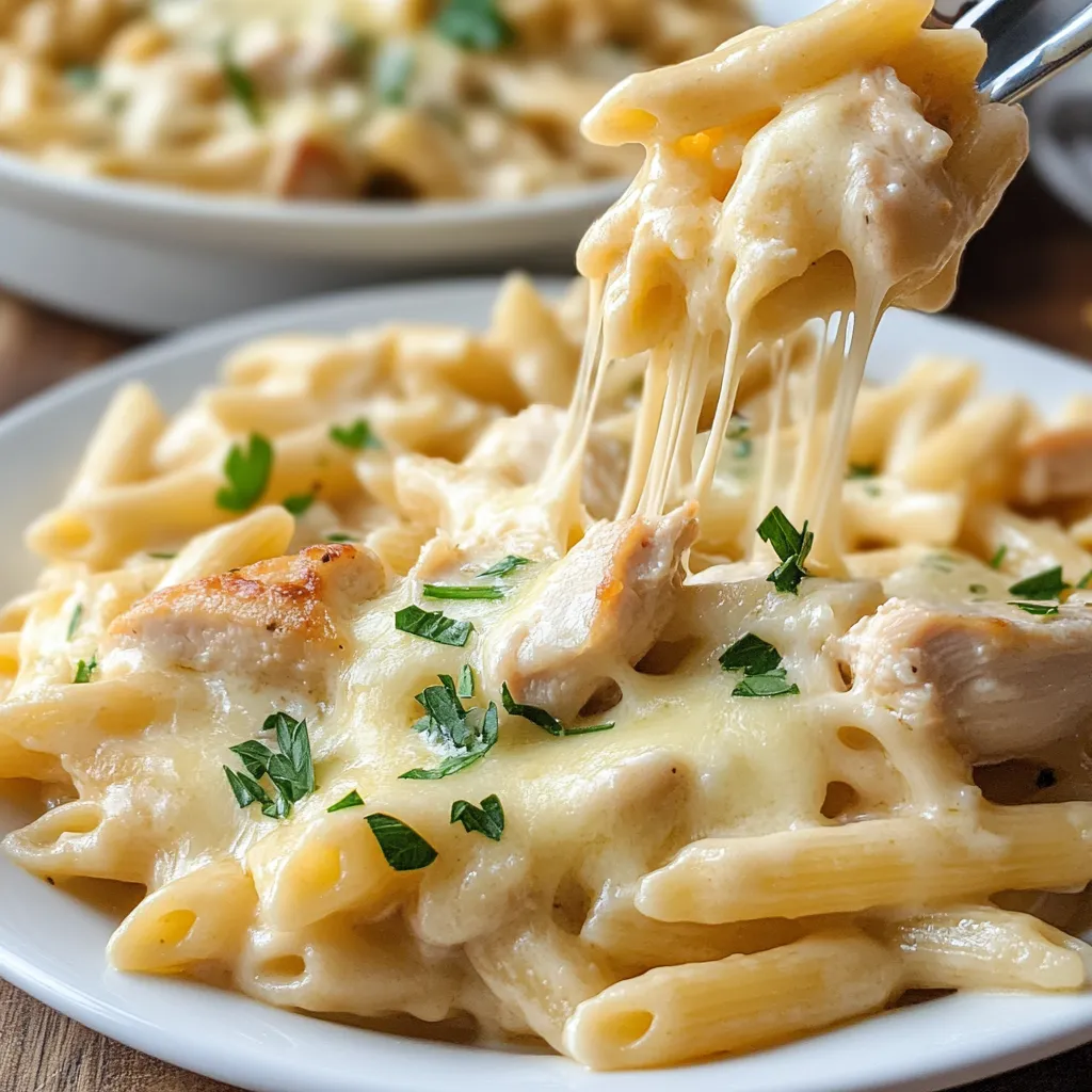 Pâtes faciles poulet fromage