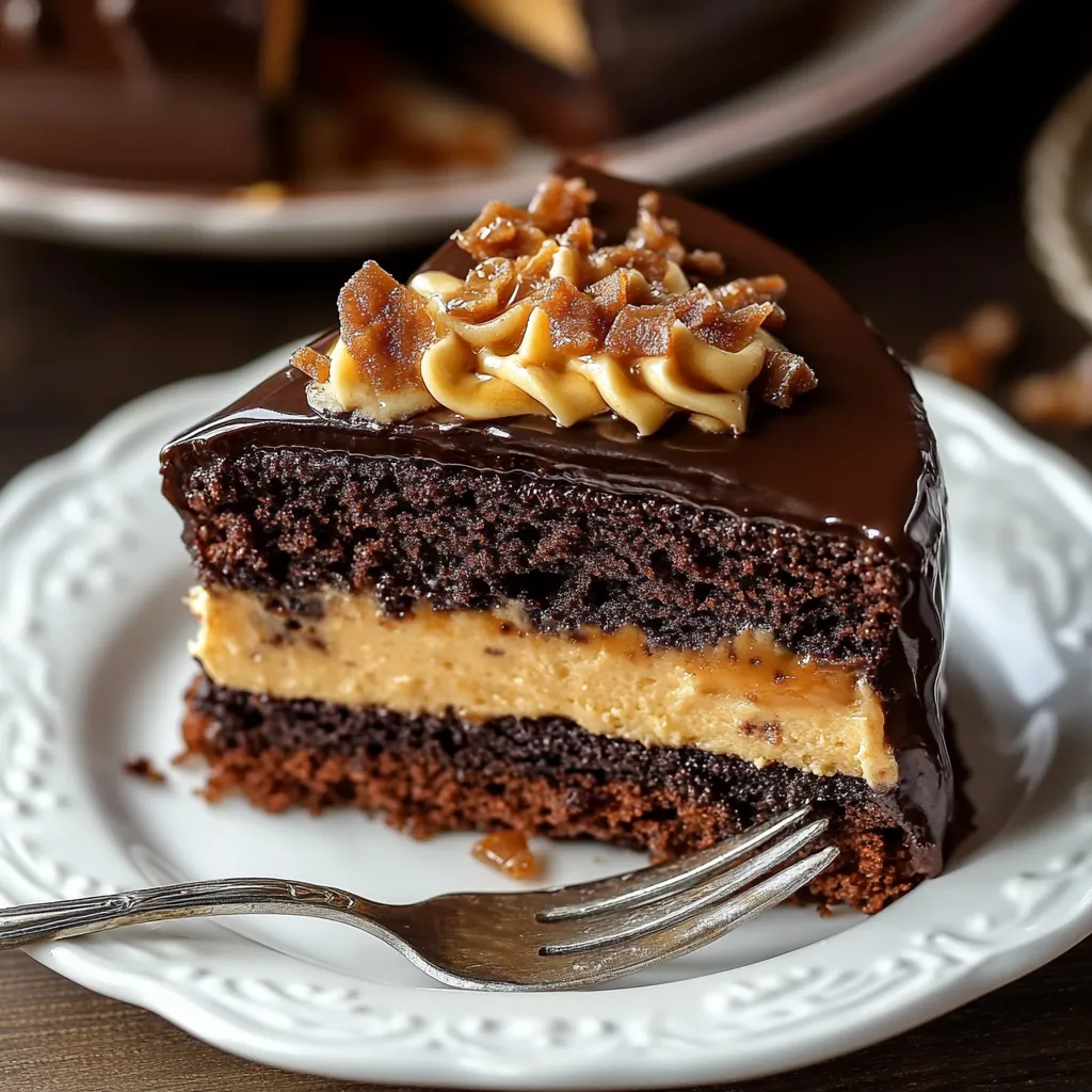 Gâteau choco caramel croquant
