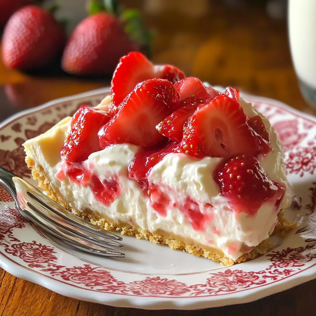 Fraisier façon cheesecake sans cuisson