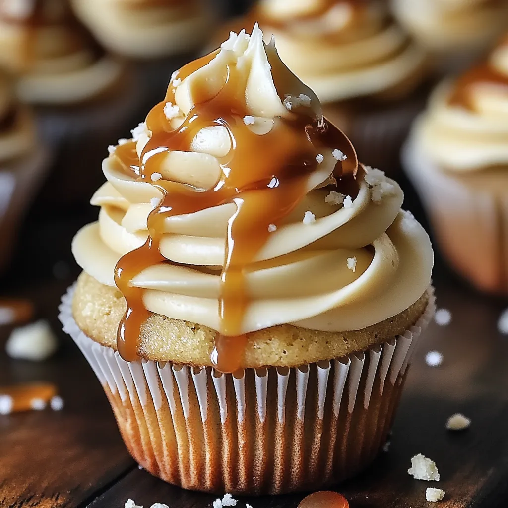 Zoom sur Cupcakes Caramel Salé & Fromage Frais Fondants
