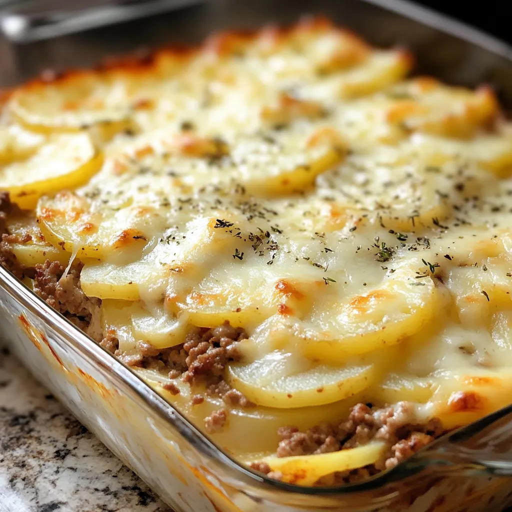Gratin de pommes de terre au bœuf haché