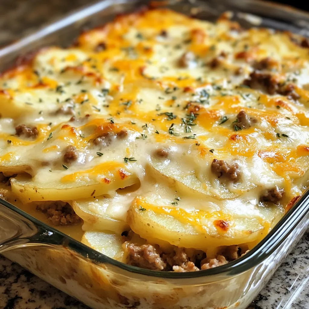 Gratin facile pommes de terre bœuf haché