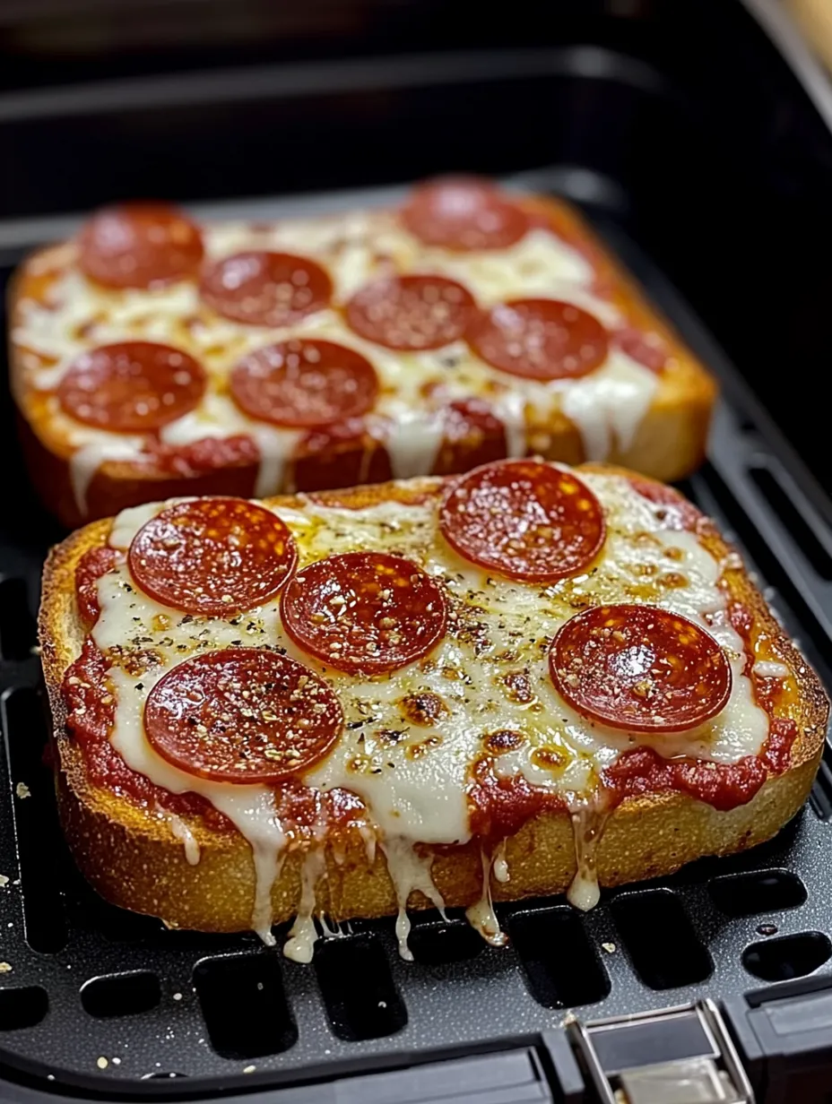 Toast pizza croustillant à l'air fryer