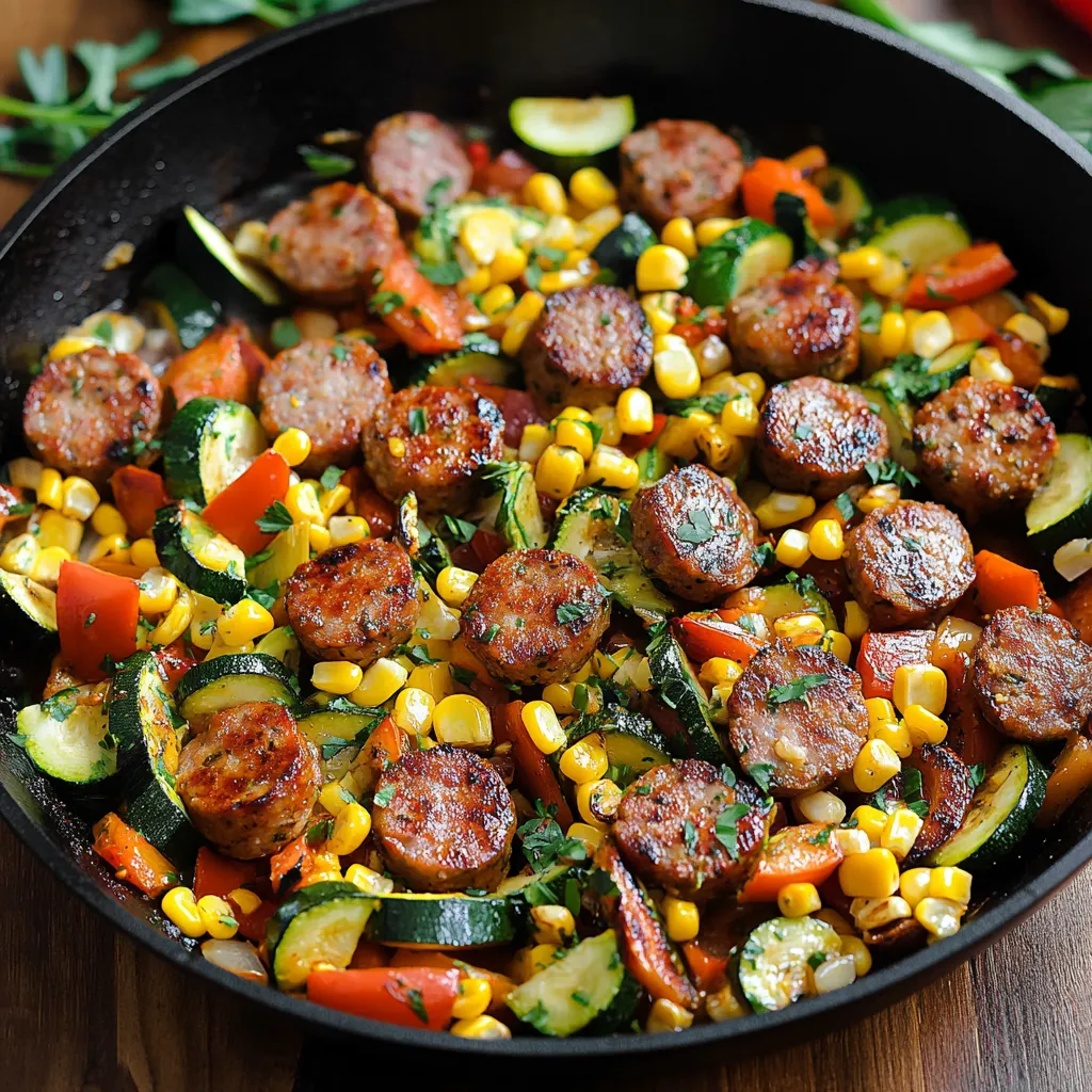 Poêlée de Saucisse et Légumes