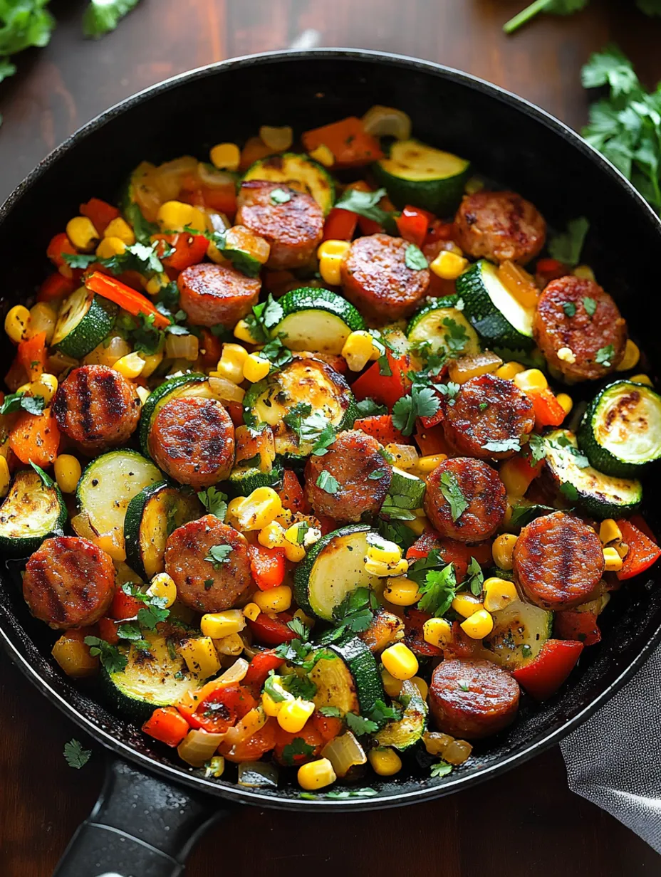 Poêlée saucisse légumes