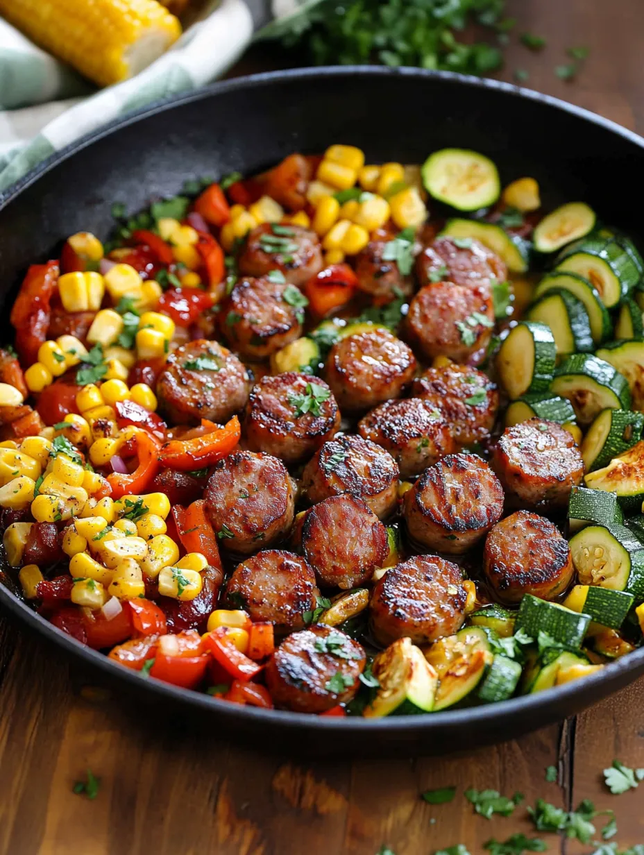 Poêlée saucisse légumes facile
