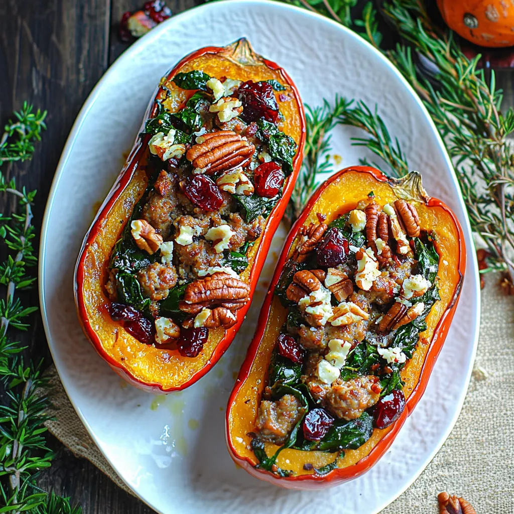 Courge Farcie aux Saucisses