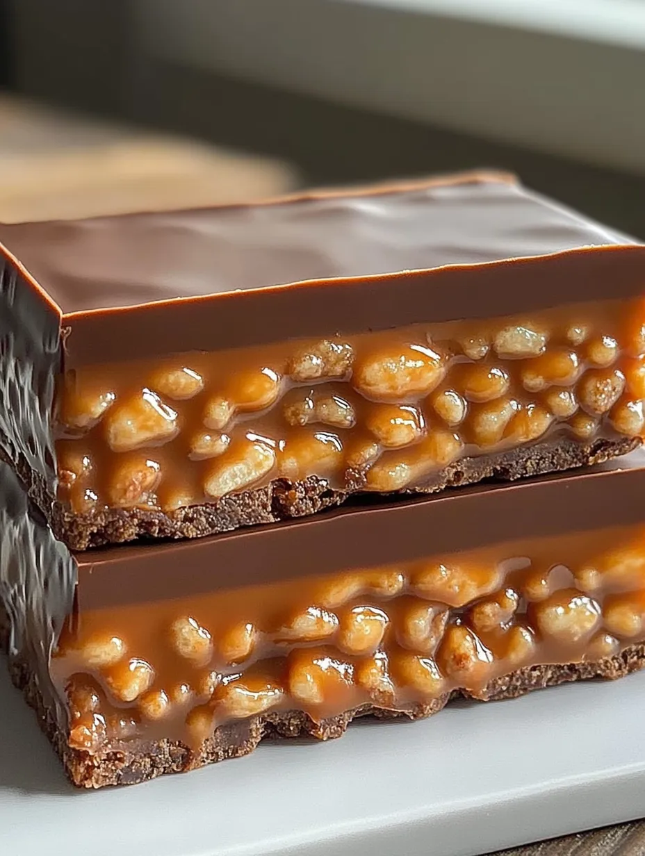 Barres Caramel Chocolat Croustillantes