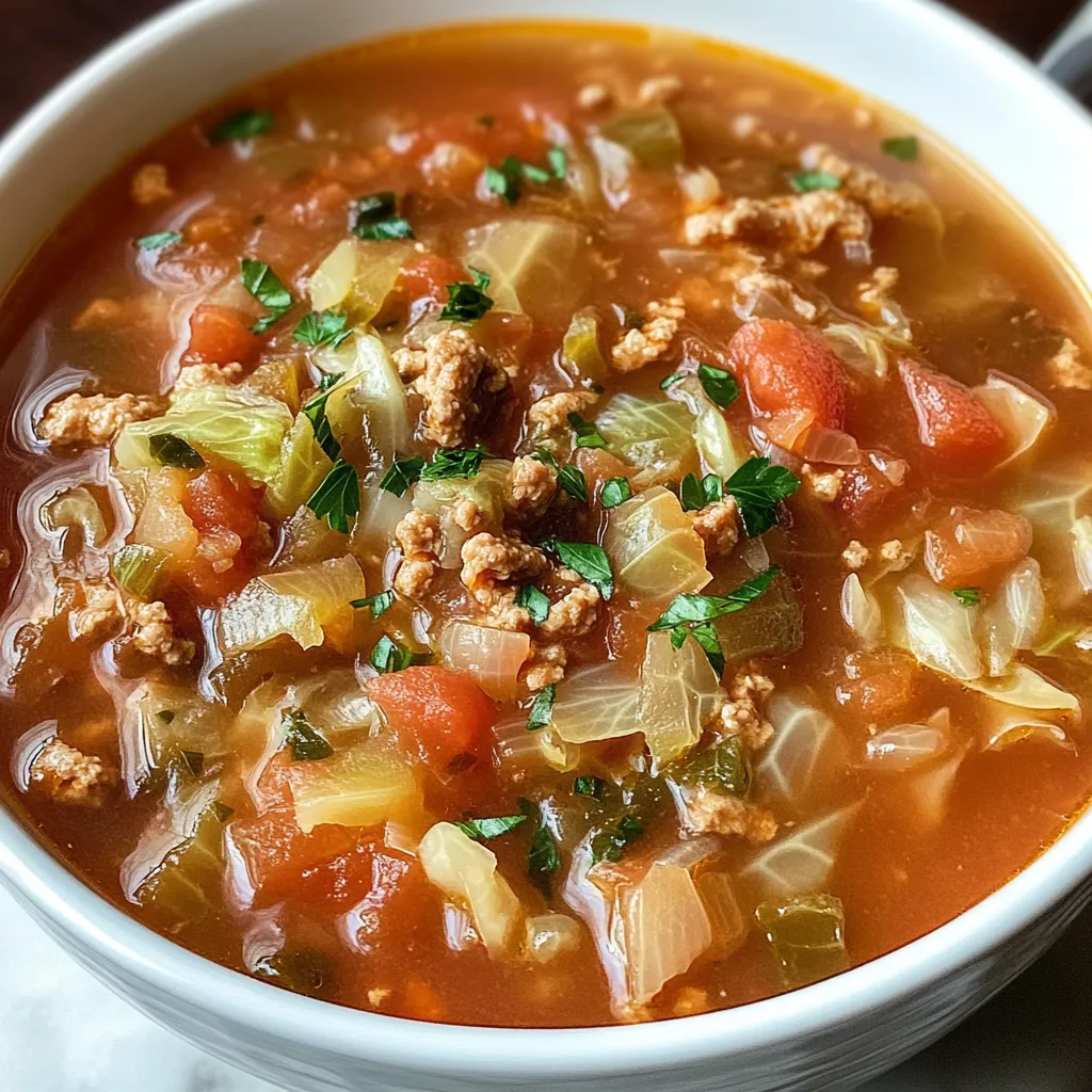 Soupe roulés de chou facile et chaleureuse