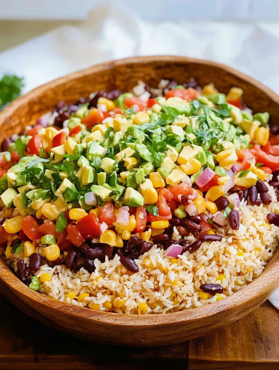 Salade de riz façon cowboy avec sauce chimichurri