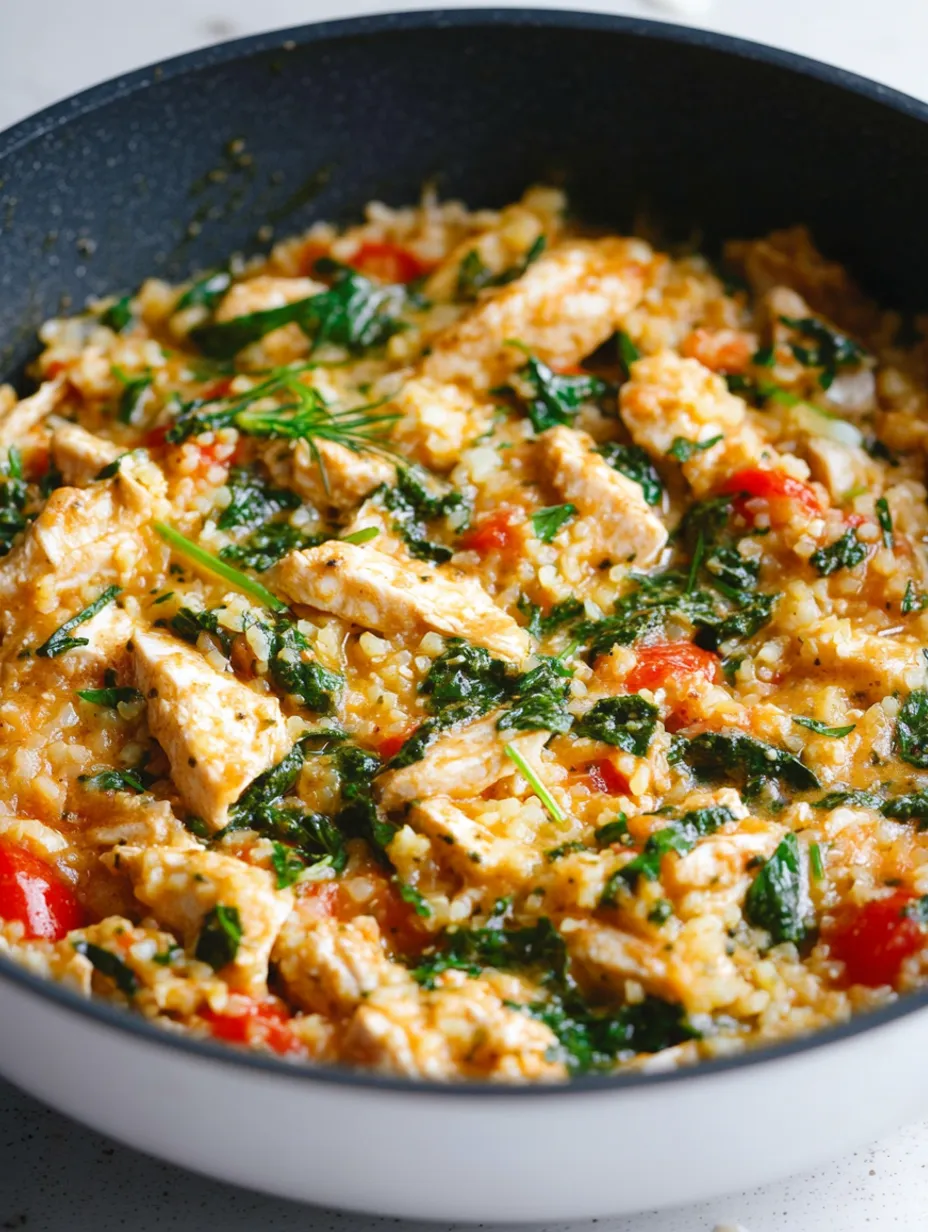 Riz chou-fleur poulet pesto rapide truc low carb