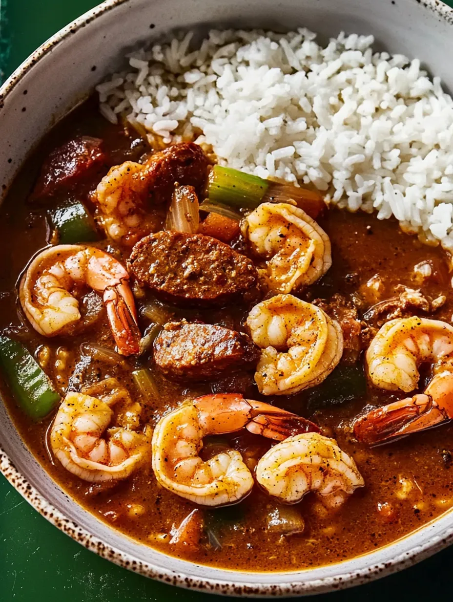Vrai Gumbo Cajun Andouille Crevettes Gombo