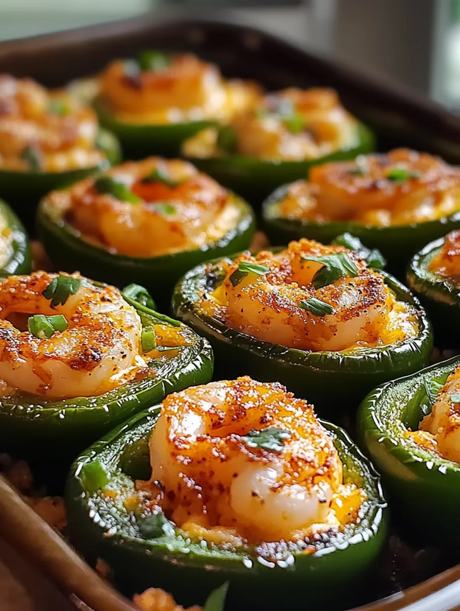 Jalapeños farcis aux crevettes cajun épicées