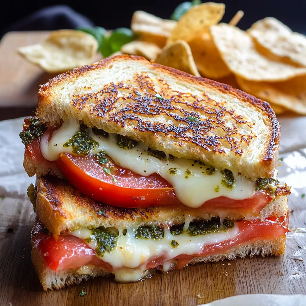 Fromage Grillé avec Tomate et Cheddar Vieilli sur Pain Levain