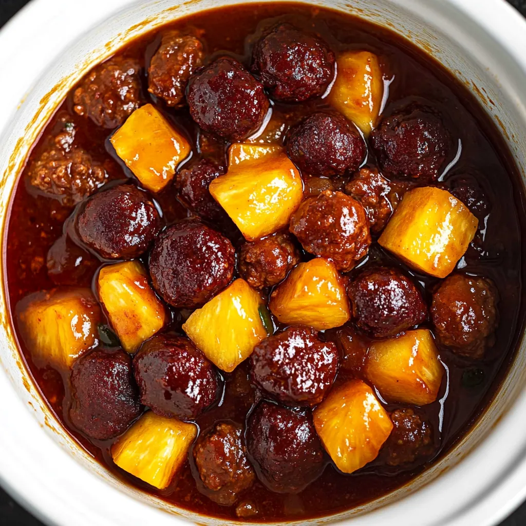 Boulettes Ananas Saucisses