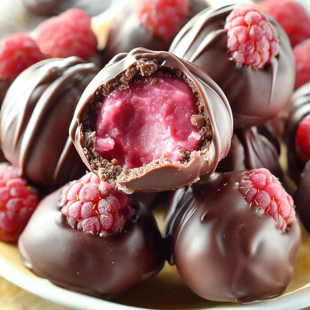 Truffes framboise fromage frais faciles à faire