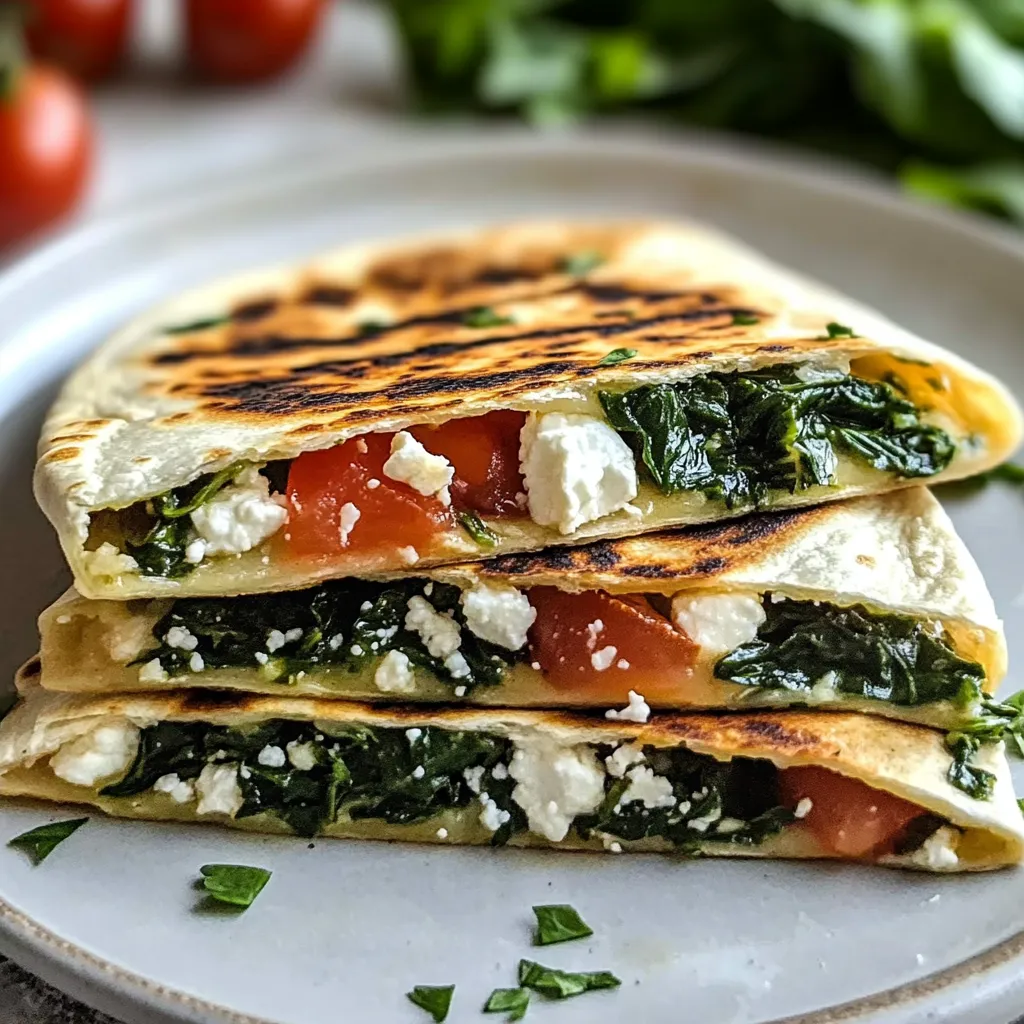 Tortillas aux Epinards et Feta