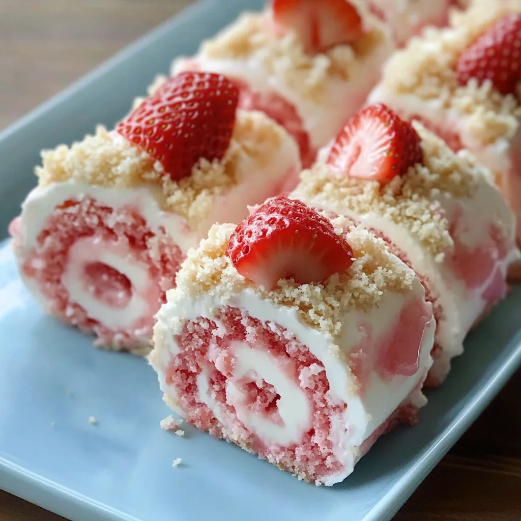 Fraises, sablés et cheesecake en roulé léger
