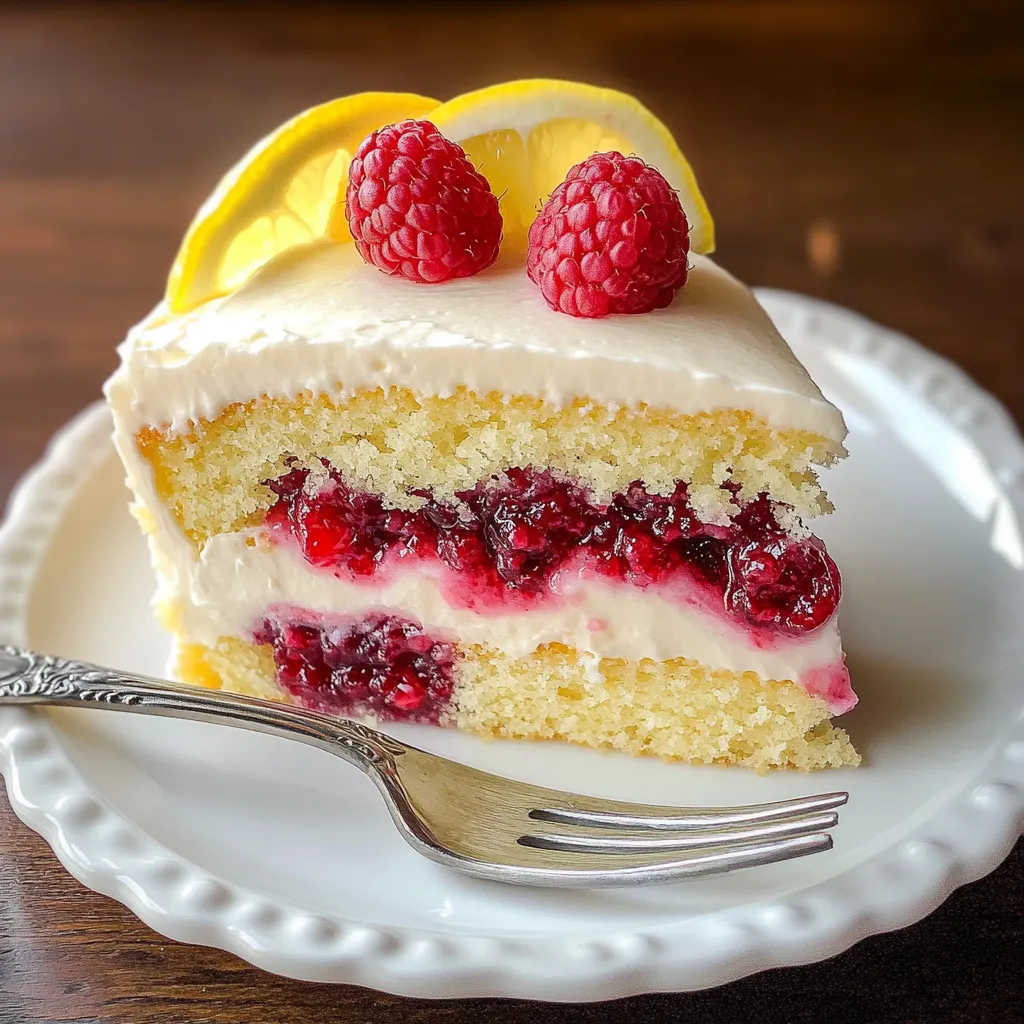 gâteau aux framboises