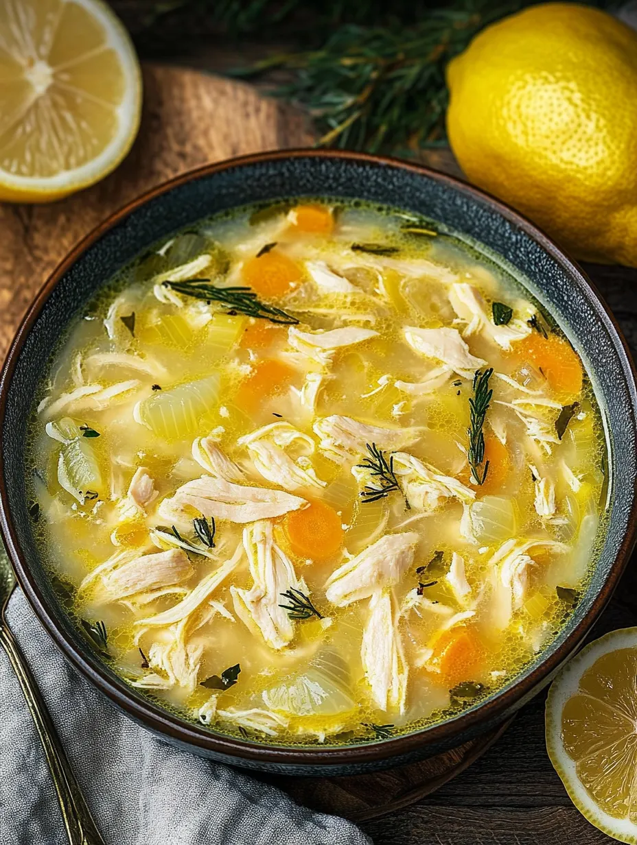 Avgolemono — Soupe Grecque au Poulet et Citron Fait Maison