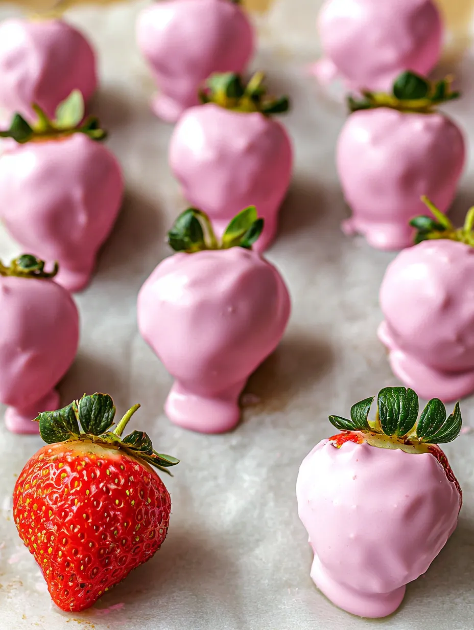 Fraises au chocolat rose faciles