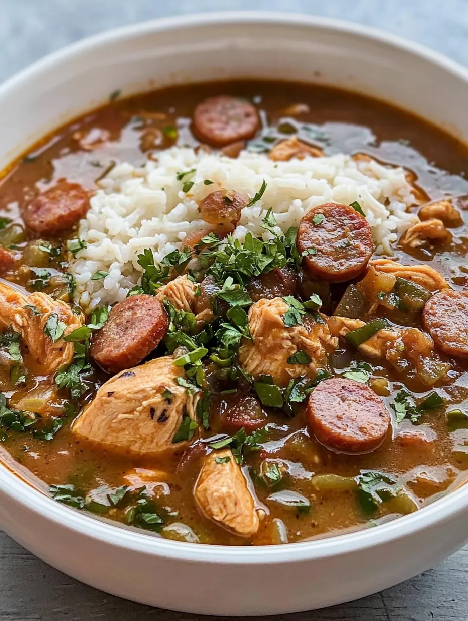 Gumbo Poulet & Saucisse Maison
