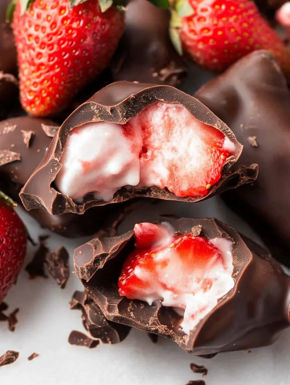 Bouchées Chocolat Fraise Yaourt Faciles