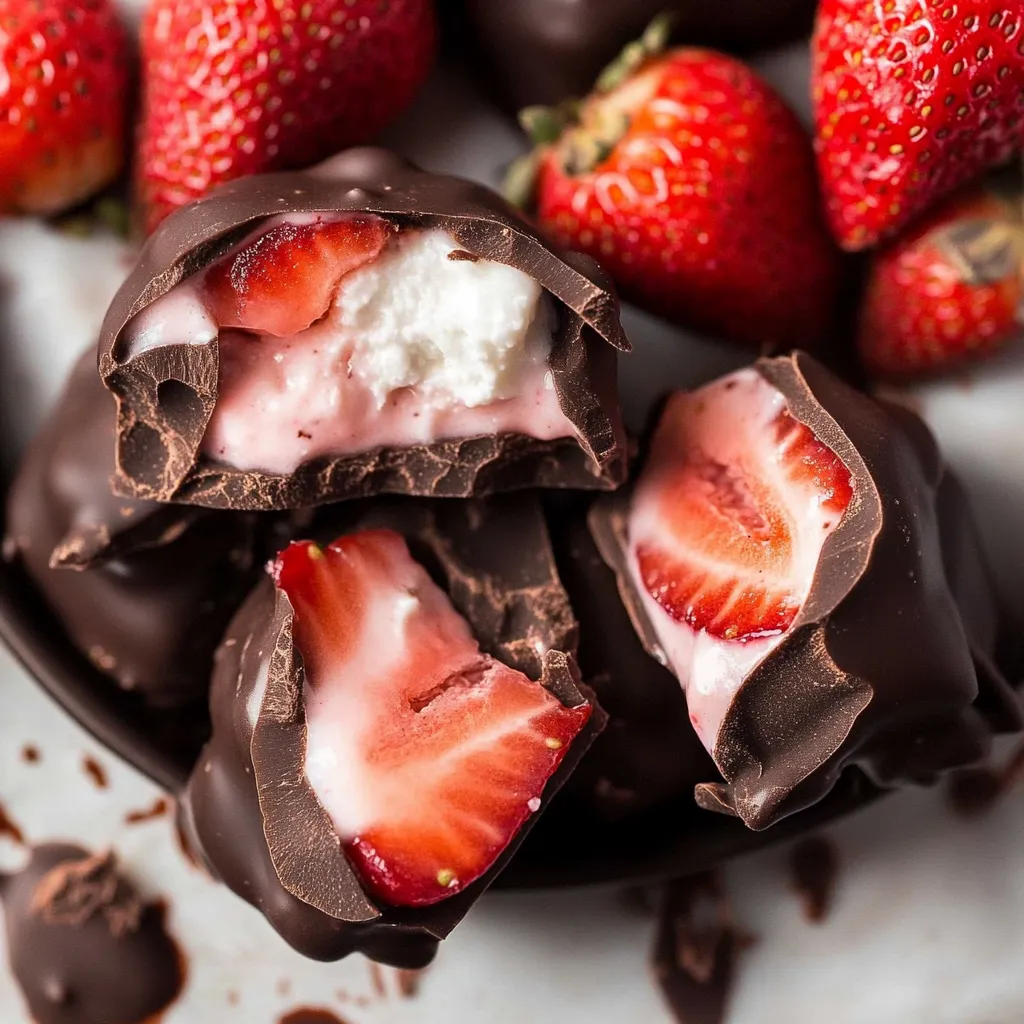 Bouchées Fraises Chocolat