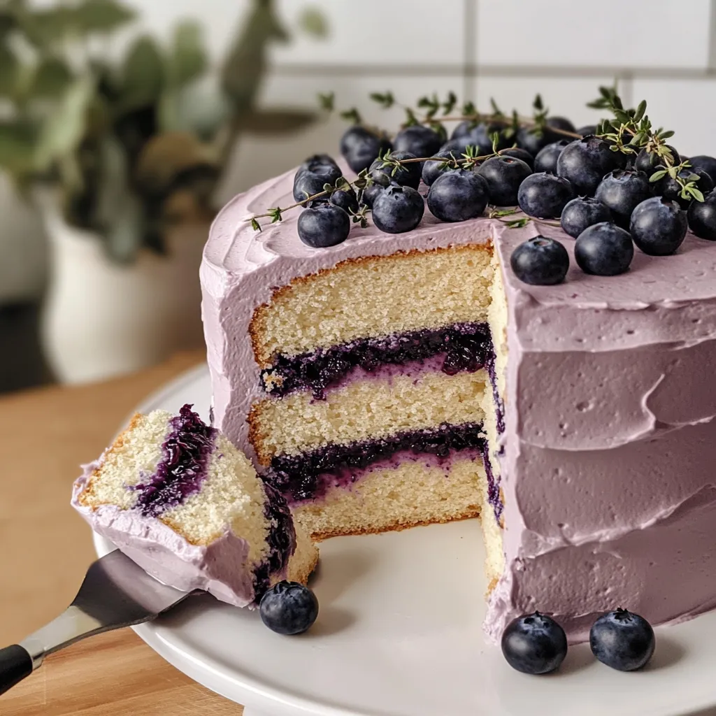 Gâteau chiffon aux myrtilles