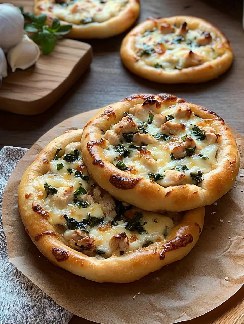 Recette de Mini Pizzas Alfredo au Poulet