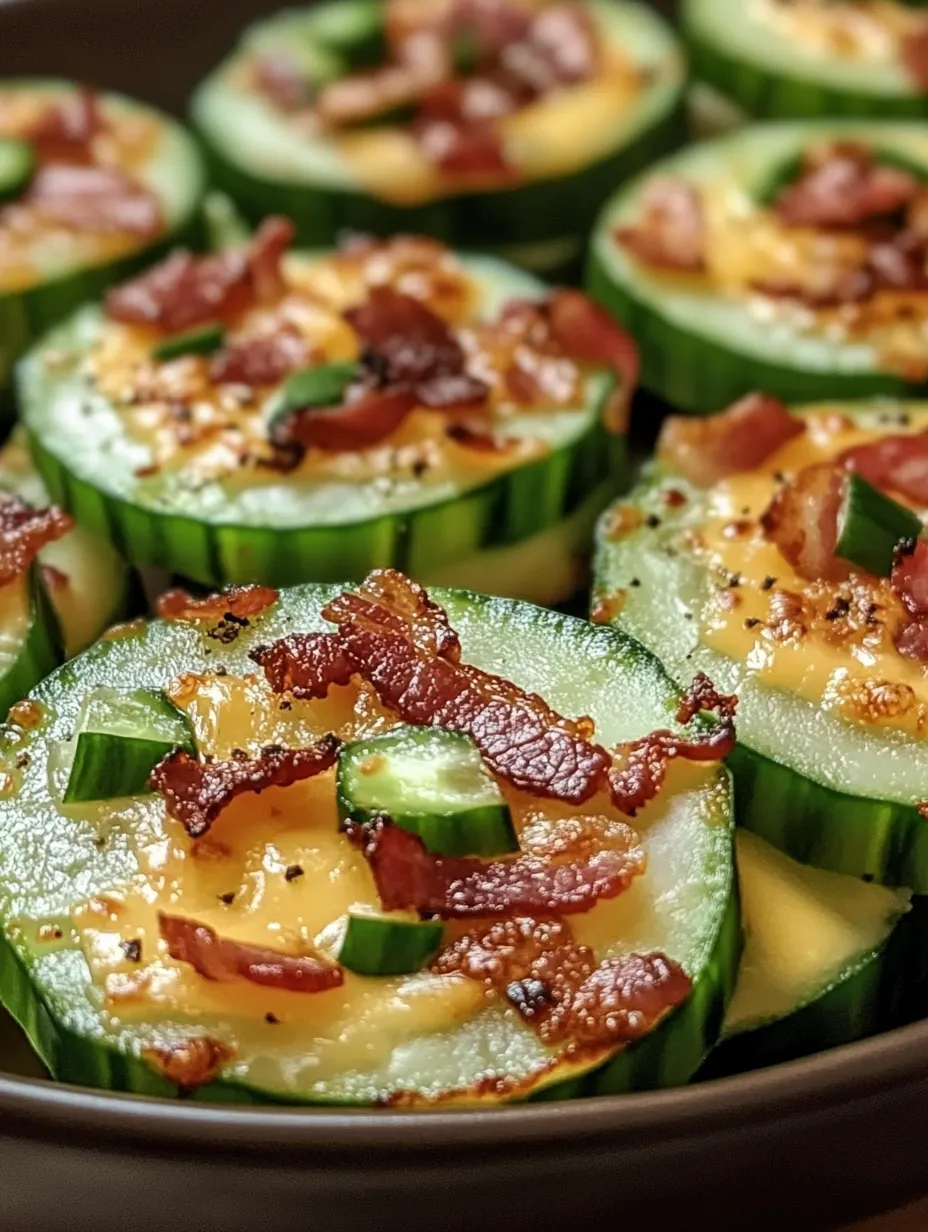 Bouchées rapides concombre fromage lardons