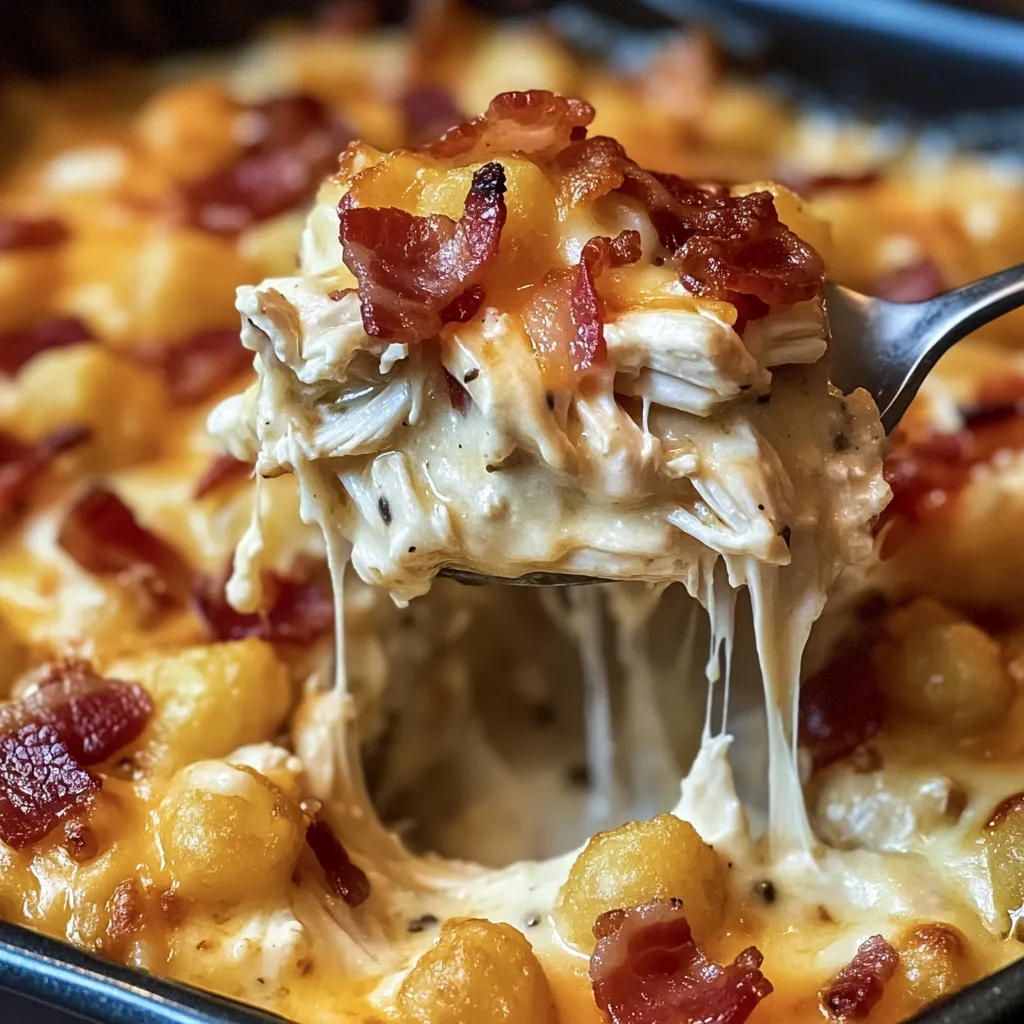 Gratin Poulet Bacon et Tots