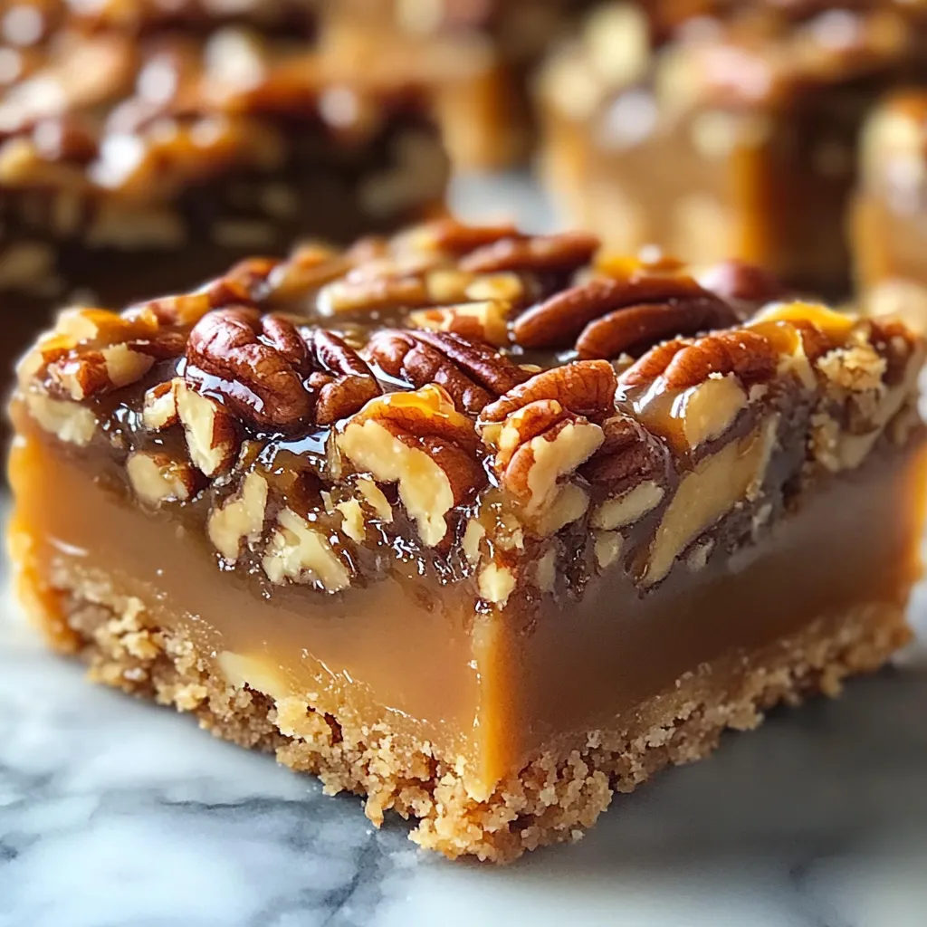 Barres Caramel Noix de Pécan