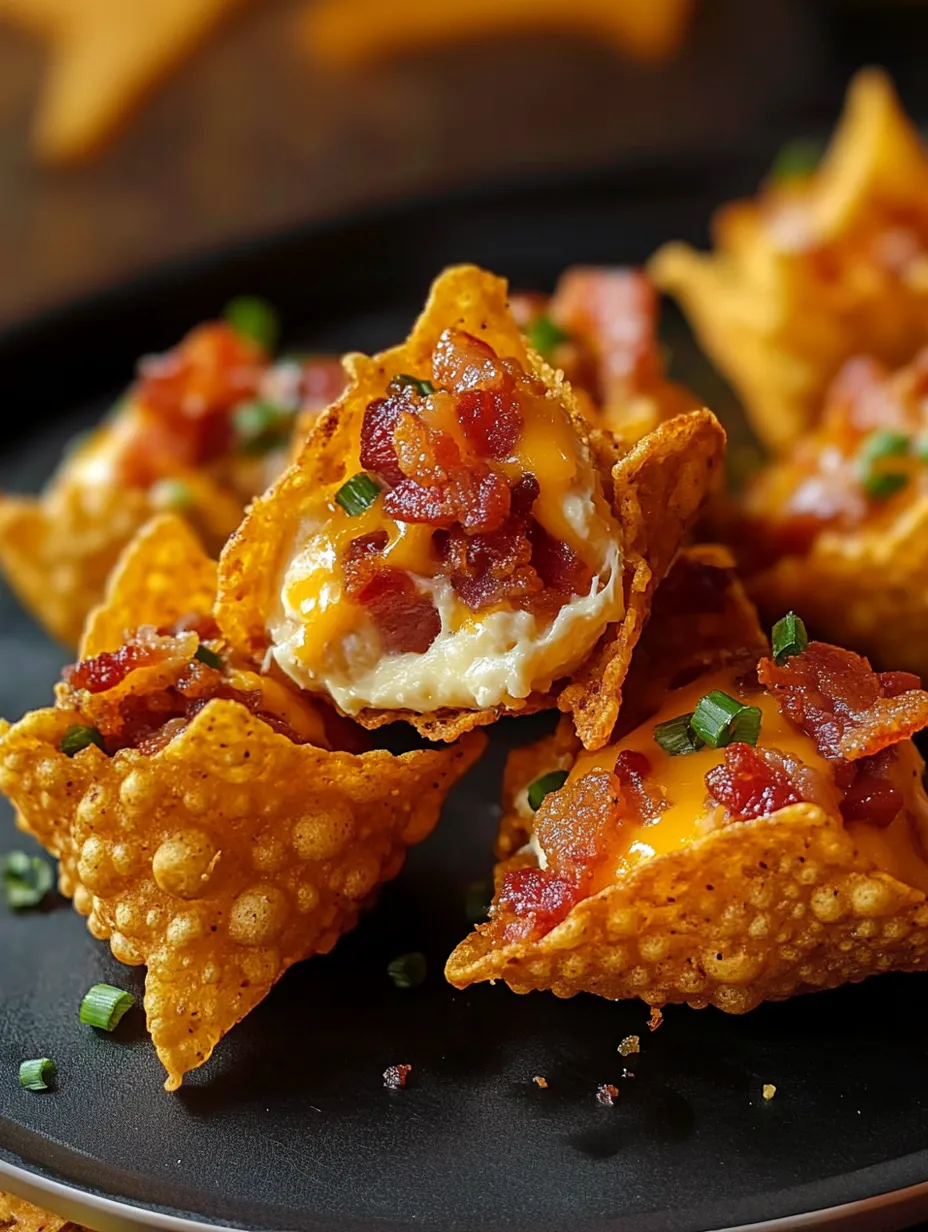 Recette de bouchées croustillantes au fromage frais et au bacon