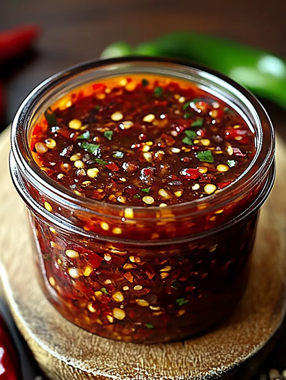 Préparation maison de sauce piment-ail